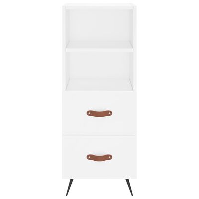 vidaXL Highboard hvit 34,5x34x180 cm konstruert tre