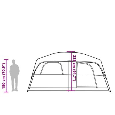 vidaXL Campingtelt 10 personer blå vanntett