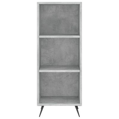 vidaXL Highboard betonggrå 34,5x34x180 cm konstruert tre