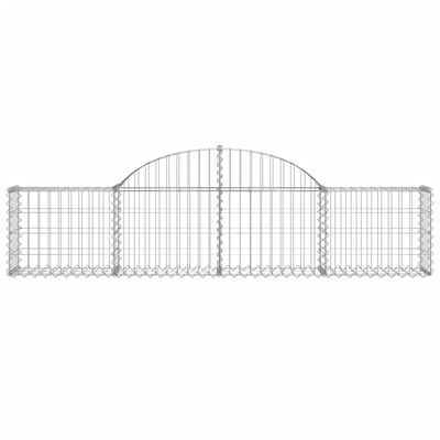 vidaXL Gabionkurver buede 6 stk 200x30x40/60 cm galvanisert jern