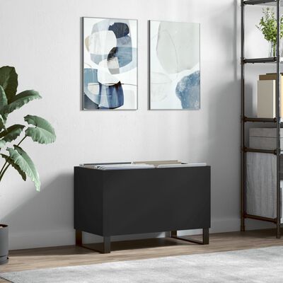 vidaXL Hifi-benk svart 74,5x38x48 cm konstruert tre