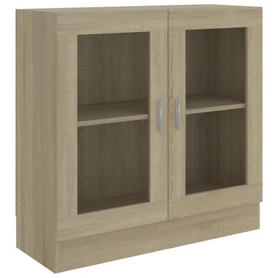 vidaXL Vitrine sonoma eik 82,5x30,5x80 cm konstruert tre