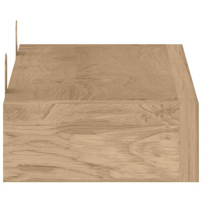 vidaXL Vegghyller 2 stk 40x15x4 cm heltre teak