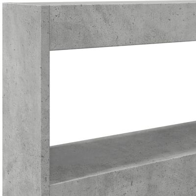 vidaXL Hodegavl skap med LED betonggrå 120x17x102 cm