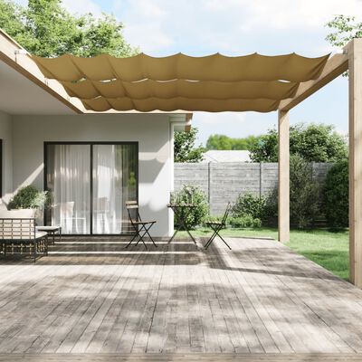 vidaXL Vertikal markise beige 180x600 cm oxfordstoff