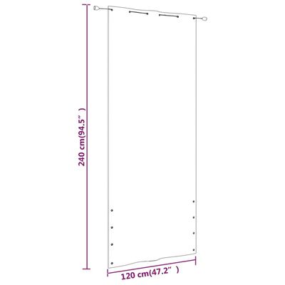 vidaXL Balkongskjerm antrasitt og hvit 120x240 cm oxfordstoff