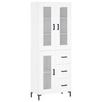 vidaXL Highboard hvit 69,5x34x180 cm konstruert tre