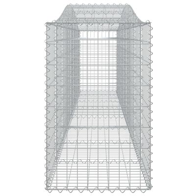 vidaXL Gabionkurver buede 6 stk 400x50x80/100 cm galvanisert jern