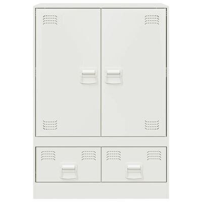 vidaXL Highboard hvit 67x39x95 cm stål