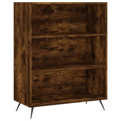 vidaXL Highboard røkt eik 69,5x34x180 cm konstruert tre