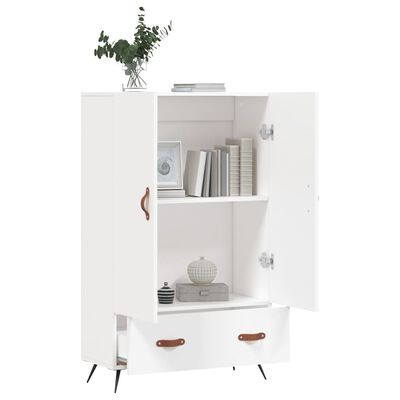 vidaXL Highboard hvit 69,5x31x115 cm konstruert tre