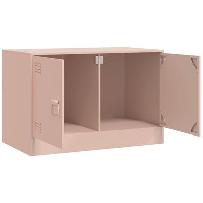 vidaXL TV-benk rosa 67x39x44 cm stål