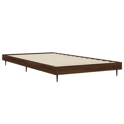 vidaXL Sengeramme uten madrass brun eik 90x190 cm konstruert tre