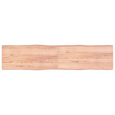 vidaXL Bordplate lysebrun 220x50x(2-6)cm behandlet heltre naturlig