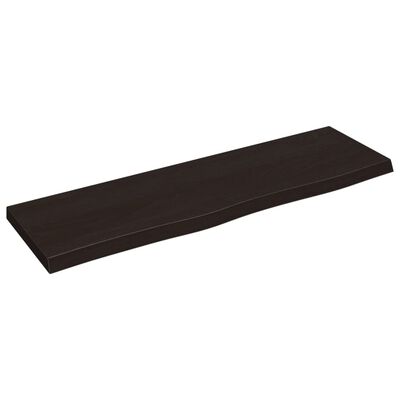 vidaXL Benkeplate til bad mørkebrun 100x30x(2-4) cm behandlet heltre