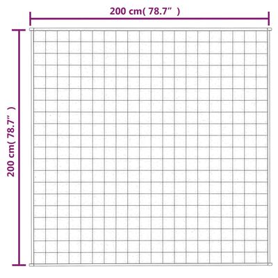 vidaXL Vektdyne grå 200x200 cm 9 kg stoff