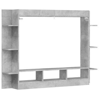 vidaXL TV-benk betonggrå 152x22x113 cm konstruert tre