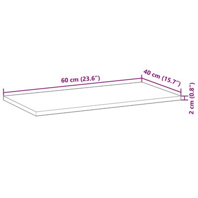 vidaXL Flytende hyller 4 stk 60x40x2 cm oljebehandlet heltre akasie