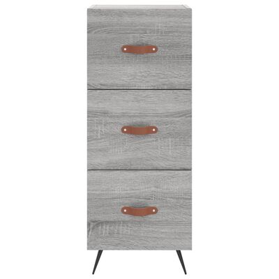 vidaXL Highboard grå sonoma 34,5x34x180 cm konstruert tre