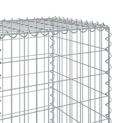 vidaXL Gabionkurv med deksel 1200x50x150 cm galvanisert jern