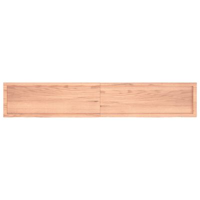 vidaXL Benkeplate til bad lysebrun 220x40x4 cm behandlet heltre