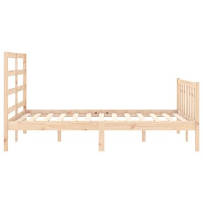 vidaXL Sengeramme med hodegavl 4FT small double heltre