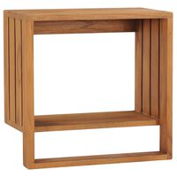 vidaXL Vegghengt håndklestativ 35x20x35 cm heltre teak