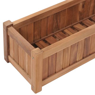 vidaXL Høybed 100x30x25 cm heltre teak