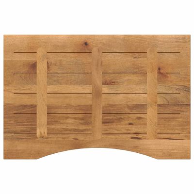 vidaXL Skrivebordsplate med kurve 80x50x2,5 cm heltre grovt mangotre