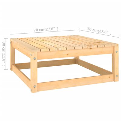 vidaXL Hagesofagruppe med puter 7 deler heltre furu