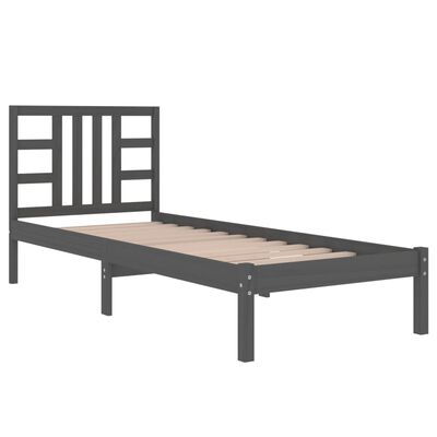 vidaXL Sengeramme svart heltre 90x190 cm Single