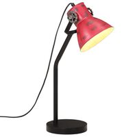 vidaXL Skrivebordslampe 25 W mørkerød 17x17x60 cm E27