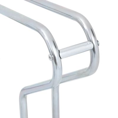 vidaXL Sykkelstativ for 5 sykler gulv frittstående galvanisert stål