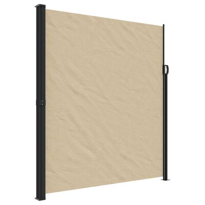 vidaXL Uttrekkbar sidemarkise beige 220x500 cm