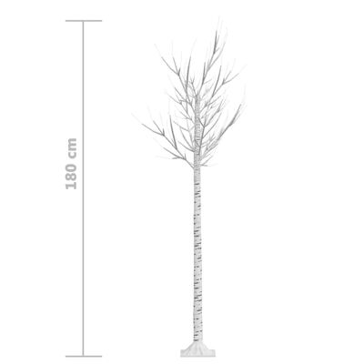 vidaXL Juletre 180 LED-dioder 1,8m flerfarget silje innendørs utendørs