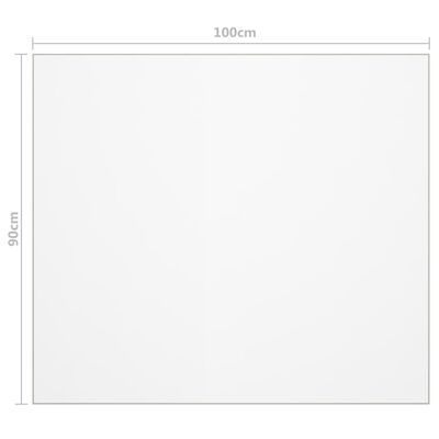 vidaXL Bordbeskytter matt 100x90 cm 1,6 mm PVC