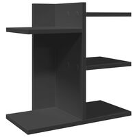 vidaXL Hylle til skrivebord svart 42x21,5x42 cm konstruert tre