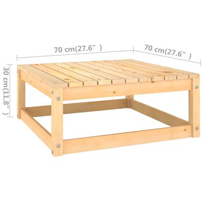 vidaXL Hagesofagruppe med puter 7 deler heltre furu