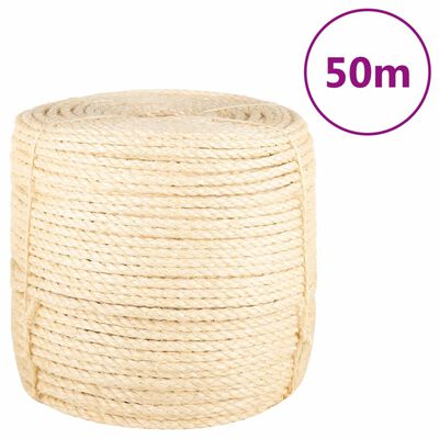 vidaXL Tau 100% sisal 8 mm 50 m