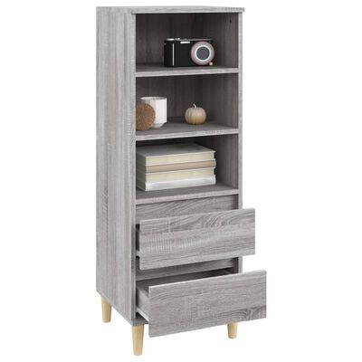 vidaXL Highboard grå sonoma 40x36x110 cm konstruert tre