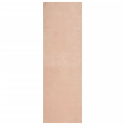 vidaXL Teppe HUARTE kort luv mykt og vaskbart blush 80x250 cm