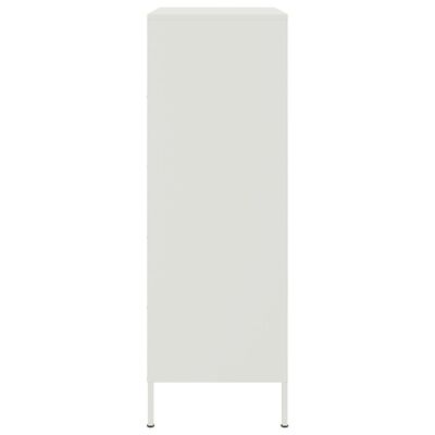 vidaXL Highboard hvit 68x39x113 cm stål