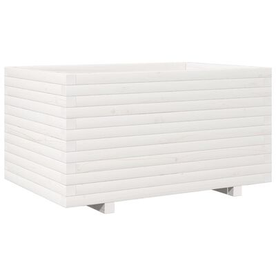 vidaXL Plantekasse hvit 90x60x49,5 cm heltre furu