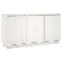 vidaXL Skjenk hvit 111x34x60 cm heltre furu