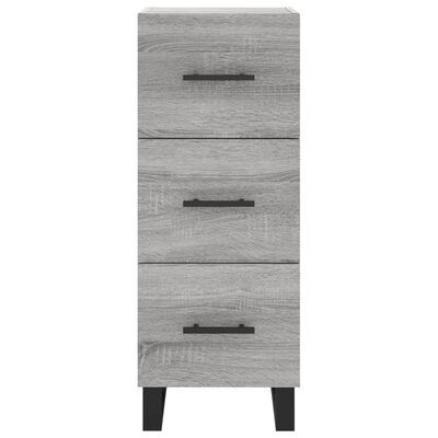 vidaXL Highboard grå sonoma 34,5x34x180 cm konstruert tre