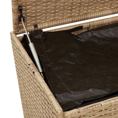 vidaXL Putekasse blandet beige 190L cm polyrotting