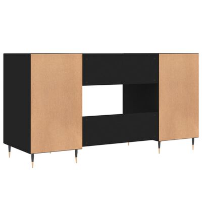 vidaXL Skrivebord svart 140x50x75 cm konstruert tre