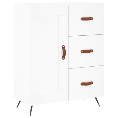 vidaXL Highboard hvit 69,5x34x180 cm konstruert tre