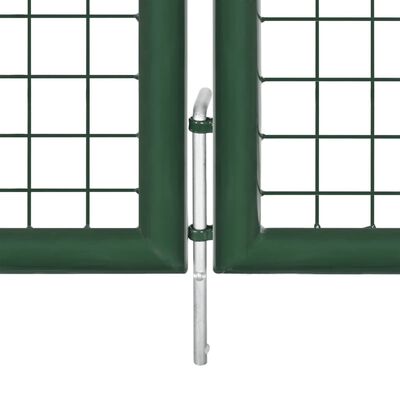 vidaXL Nettinghageport stål 390x75 cm grønn