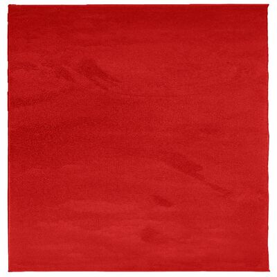 vidaXL Teppe OVIEDO kort luv rød 120x120 cm